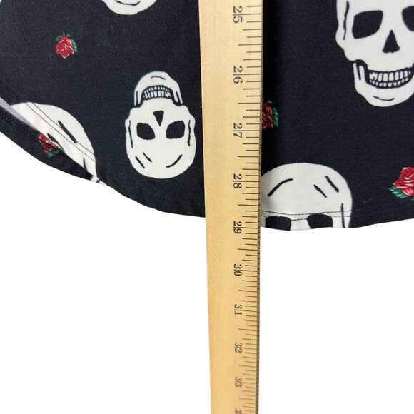 No Boundaries Black Nobo Skull And Rose Dress Womens Small - Picture 7 of 8